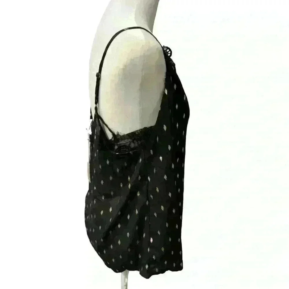 Blu Pepper New With Tags Black Tank Lace Bralette Gold Details - Picture 5 of 9